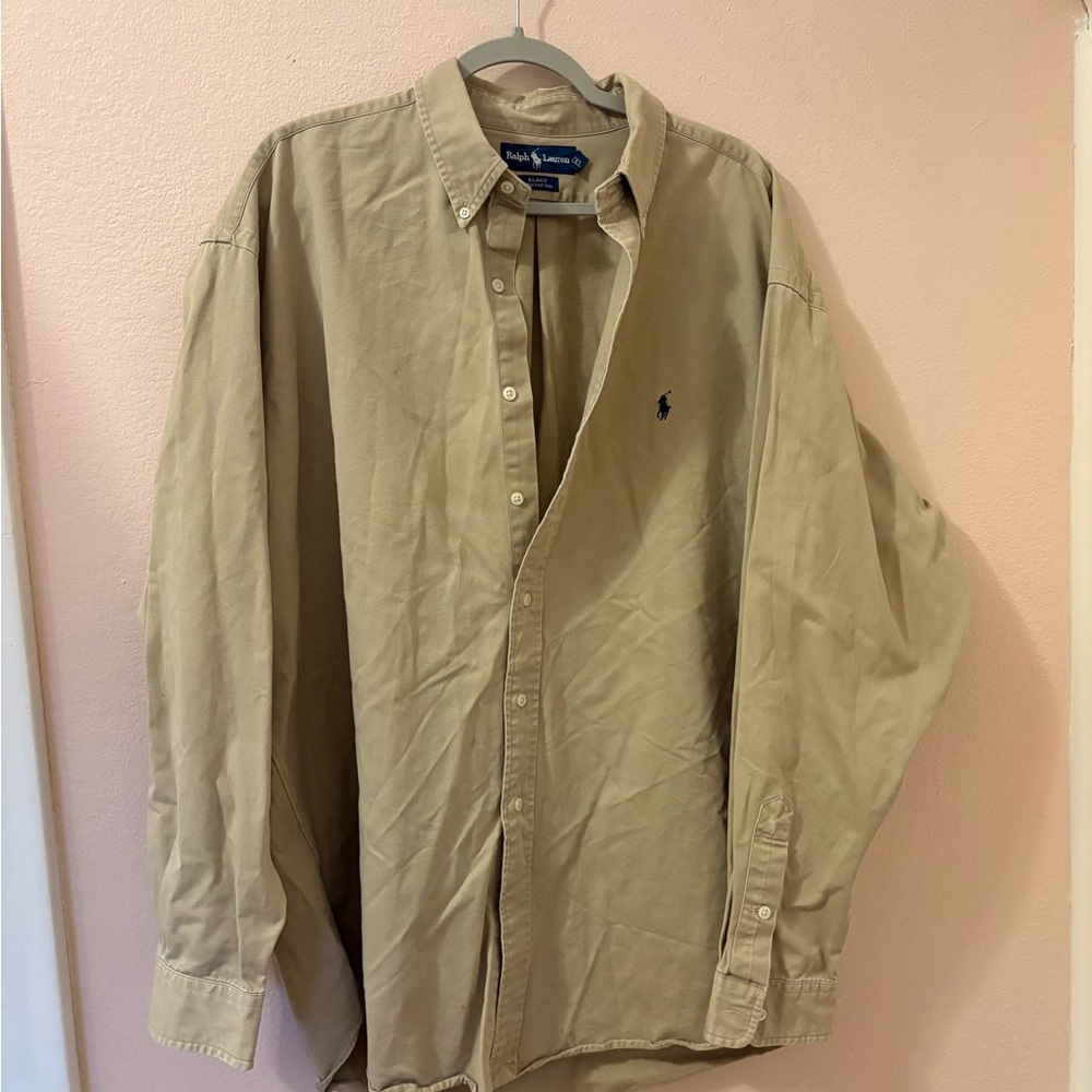 Polo by Ralph Lauren Tan Casual Button Down Shirt